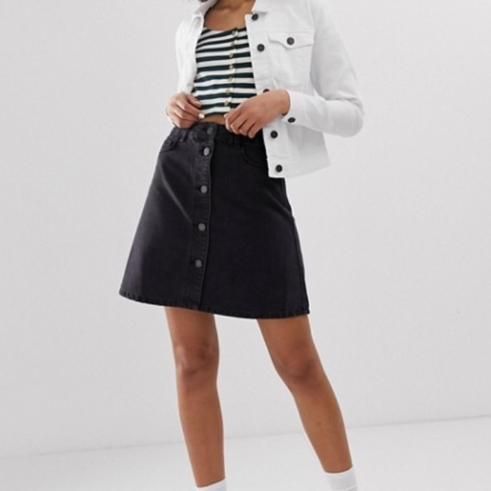Noisy May corduroy Skater Skirt Dark Green